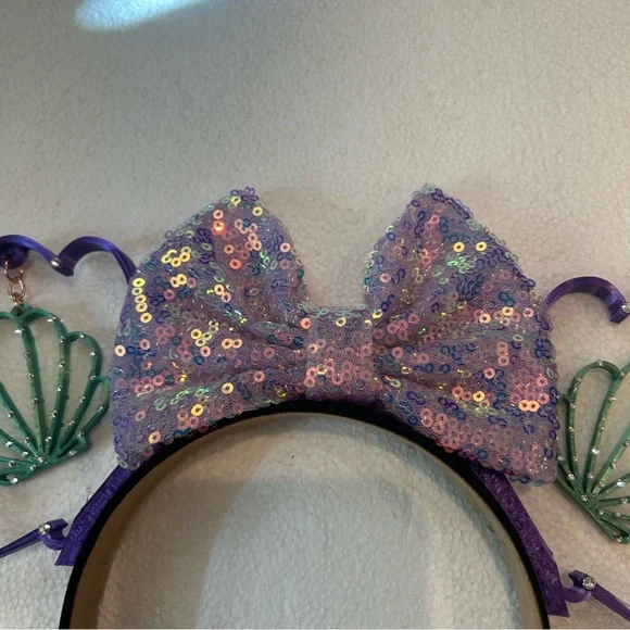 Disney Purple and Green Sequin Headband
